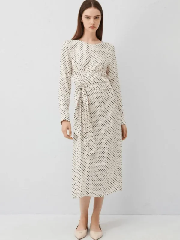 Marella Dresses | Gifts Under £250^ROBINIA Polka Dot Patterned Twill Midi Dress 24132211412 Col 0