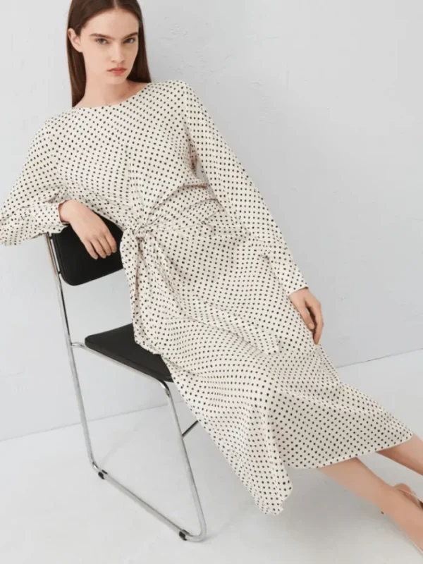 Marella Dresses | Gifts Under £250^ROBINIA Polka Dot Patterned Twill Midi Dress 24132211412 Col 0