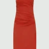 Marella Dresses | Party Wear^ROXS Slim Fit Midi Dress In Red 24132213822 Col 002
