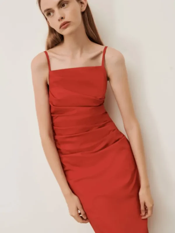 Marella Dresses | Party Wear^ROXS Slim Fit Midi Dress In Red 24132213822 Col 002