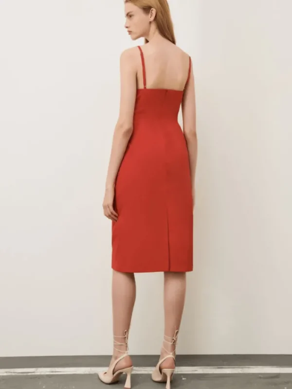 Marella Dresses | Party Wear^ROXS Slim Fit Midi Dress In Red 24132213822 Col 002