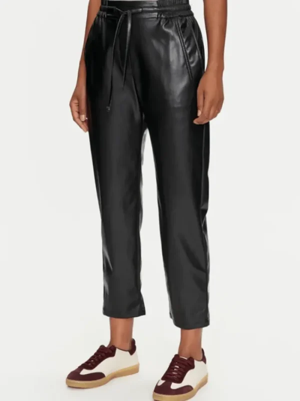Marella Trousers | Gifts Under £100^SELVA Black Faux Leather Trousers 2423786014 Col 004