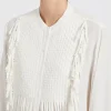 Marella Tops | Gifts Under £100^SIGMA Woven Tassel Long Sleeve Silk Shirt 24131110322 Col 001