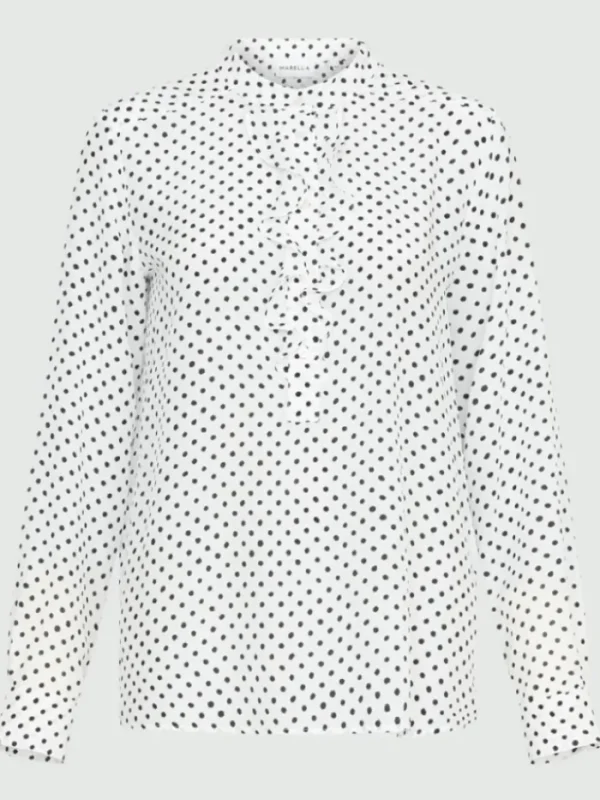Marella Tops | Gifts Under £250^TAGLIA Ruched Polka Dot Patterned Blouse 24131111512 Col 001