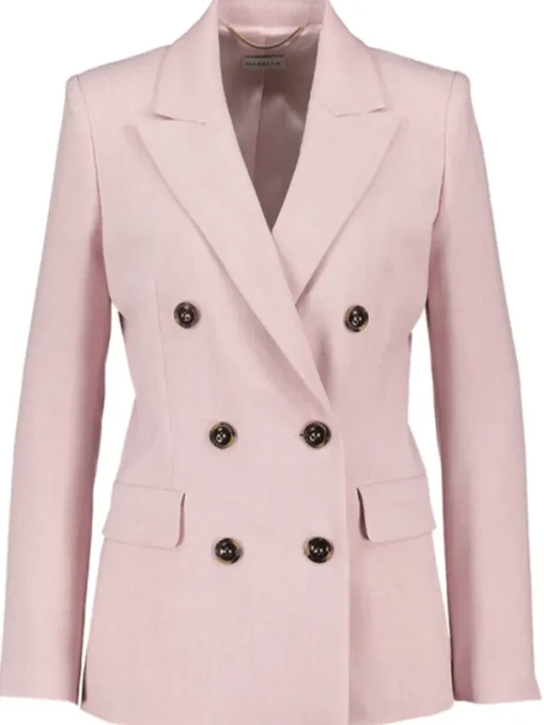 Marella Coats And Jackets | Gifts Under £250^VAIMY Double Breasted Blazer In Pale Pink 24130410512 Col 003