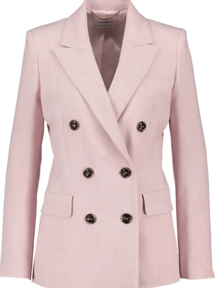 marella_vaimy_double_brea_0.webp Marella Coats And Jackets | Gifts Under £250^VAIMY Double Breasted Blazer In Pale Pink 24130410512 Col 003