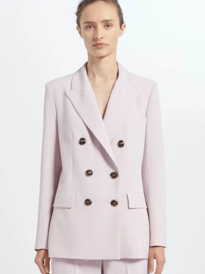 marella_vaimy_double_brea_1.webp Marella Coats And Jackets | Gifts Under £250^VAIMY Double Breasted Blazer In Pale Pink 24130410512 Col 003