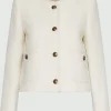 Marella Coats And Jackets | Luxury Gifts^Women's AFONA Stretch Basket Weave Jacket In White 25130410542