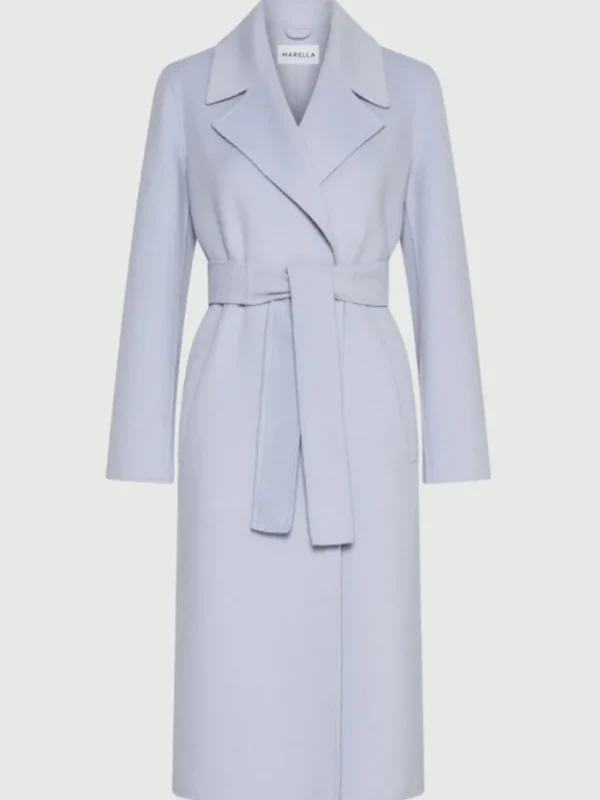 Marella Coats And Jackets | Luxury Gifts^Women's ALIBI Double Breasted Wool Blend Coat In Light Blue 25