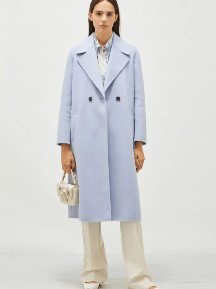 marella_womens_alibi_doub_1.webp Marella Coats And Jackets | Luxury Gifts^Women's ALIBI Double Breasted Wool Blend Coat In Light Blue 25