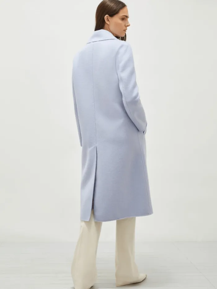 marella_womens_alibi_doub_2.webp Marella Coats And Jackets | Luxury Gifts^Women's ALIBI Double Breasted Wool Blend Coat In Light Blue 25