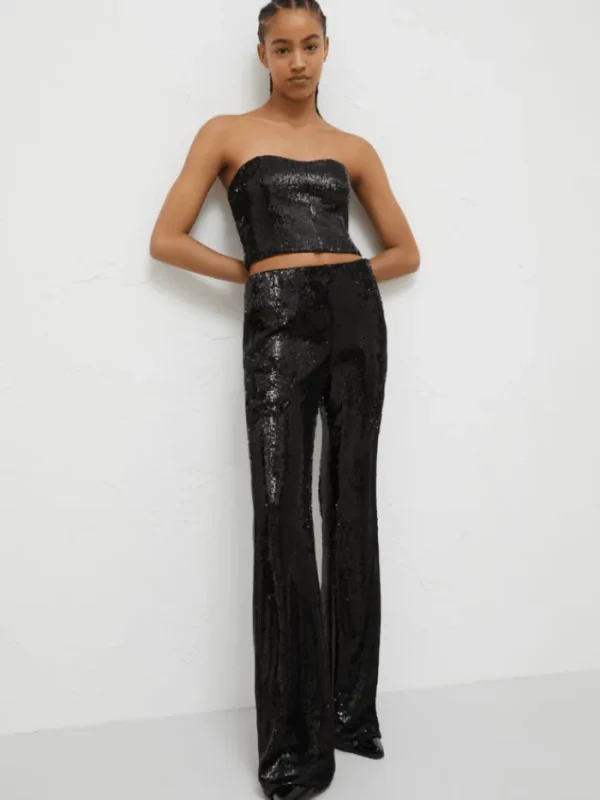 Marella Party Wear | Trousers^Women's CHIETI Black Sequin Trousers 24237860122 Col 001