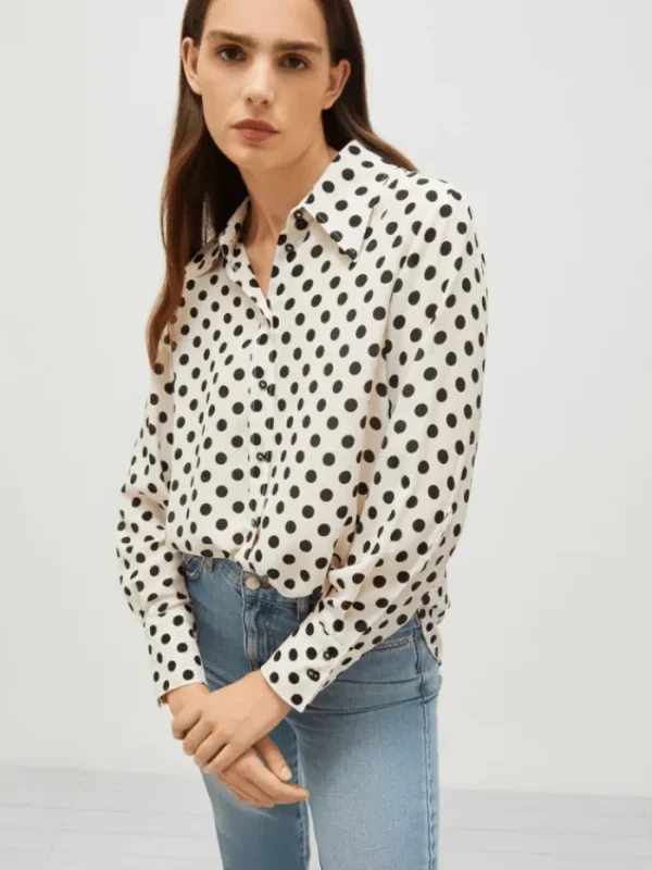 Marella Tops | Gifts Under £250^Women's CONIO Printed Silk Shirt With Polka Dots 25131110612 C