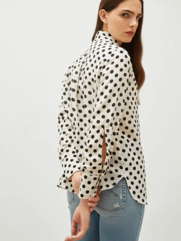 Marella Tops | Gifts Under £250^Women's CONIO Printed Silk Shirt With Polka Dots 25131110612 C