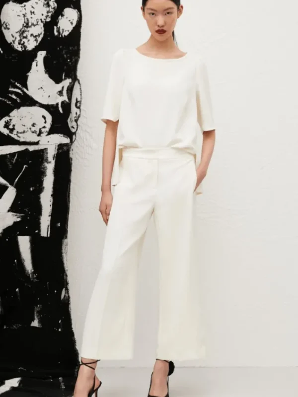 Marella Trousers | Gifts Under £250^Women's GRACE Cropped Trousers In Wool White 25131310232 Col 0