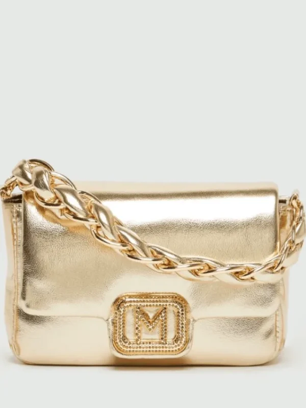 Marella Party Wear | Cross Body Bags^Women's Laminated Faux Leather Bag In Gold 25135110862 Col 001
