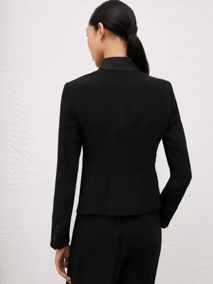 marella_womens_miranda_st_2-1.webp Marella Coats And Jackets | Gifts Under £250^Women's MIRANDA Stand-Up Collar Blazer In Black 25130410332 Co