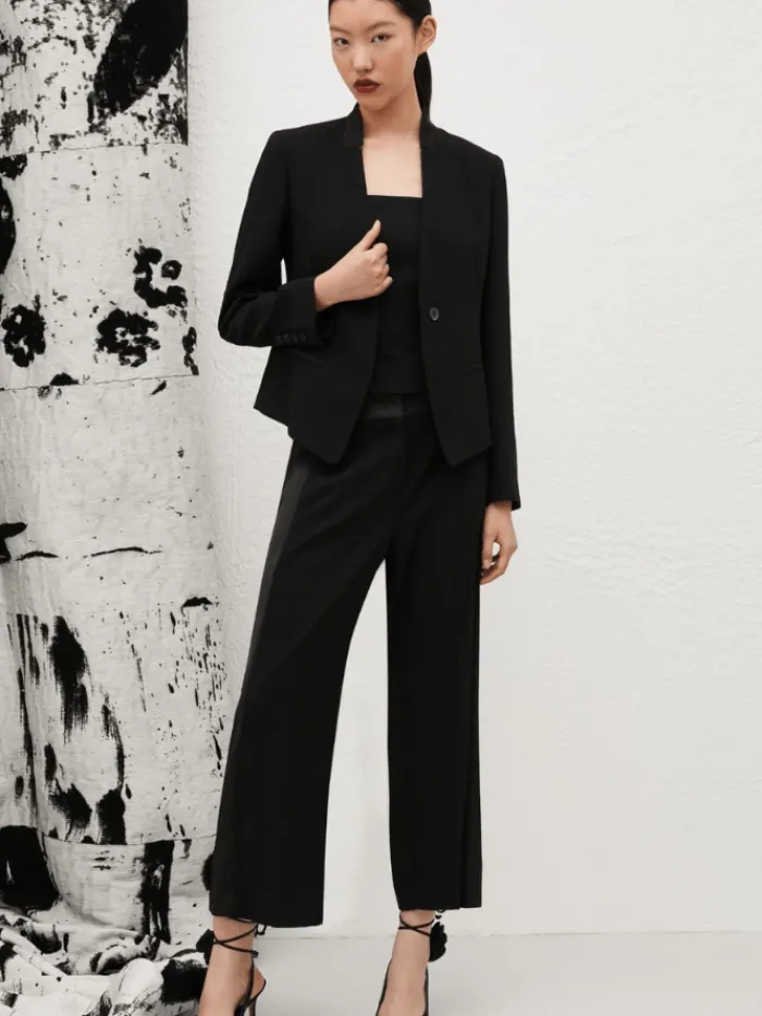 marella_womens_miranda_st_3-1.webp Marella Coats And Jackets | Gifts Under £250^Women's MIRANDA Stand-Up Collar Blazer In Black 25130410332 Co