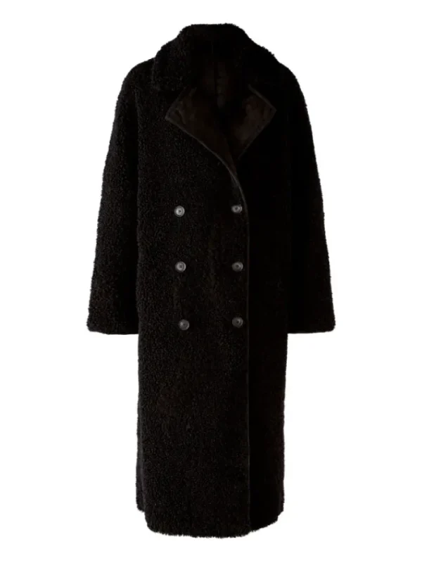 Oui Coats And Jackets | Gifts Under £250^Black Reversible Faux Suede Long Coat 77350 9990