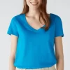 Oui Sweatshirts And T-Shirts | Tops^Blue Jewel V Necked T Shirt 76717 5932