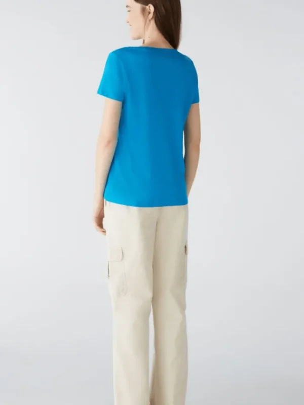 Oui Sweatshirts And T-Shirts | Tops^Blue Jewel V Necked T Shirt 76717 5932