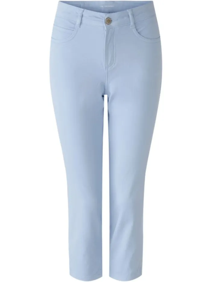 oui_cotton_capri_trousers_0.webp Oui Trousers | Gifts Under £100^Cotton Capri Trousers In Light Blue 78878 Col 5180