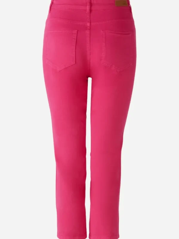 Oui Trousers | Gifts Under £50^Cotton Capri Trousers In Pink 78878 Col 3438
