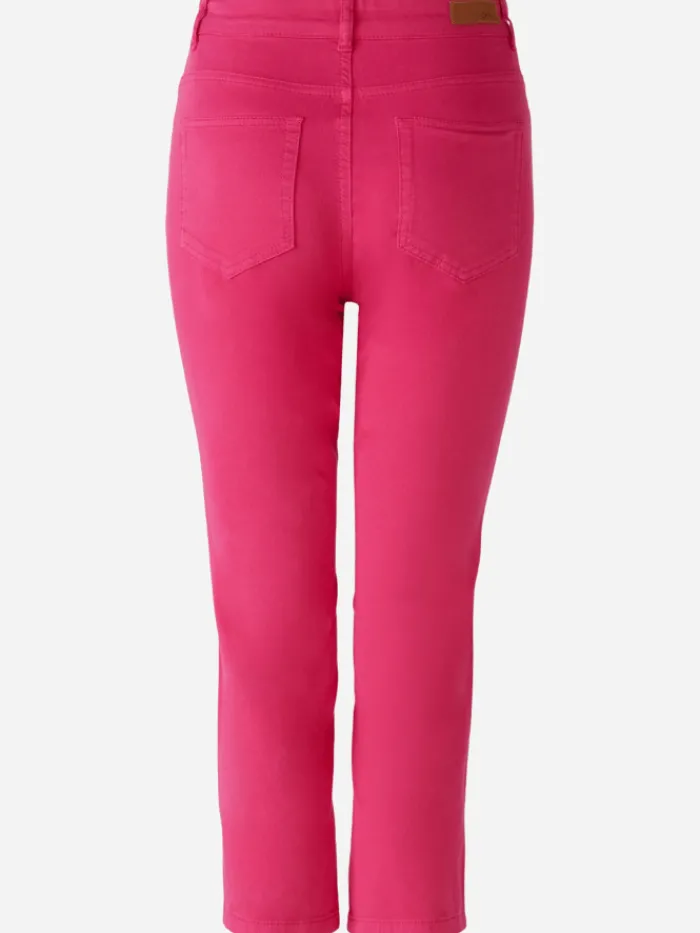 oui_cotton_capri_trousers_2.webp Oui Trousers | Gifts Under £50^Cotton Capri Trousers In Pink 78878 Col 3438