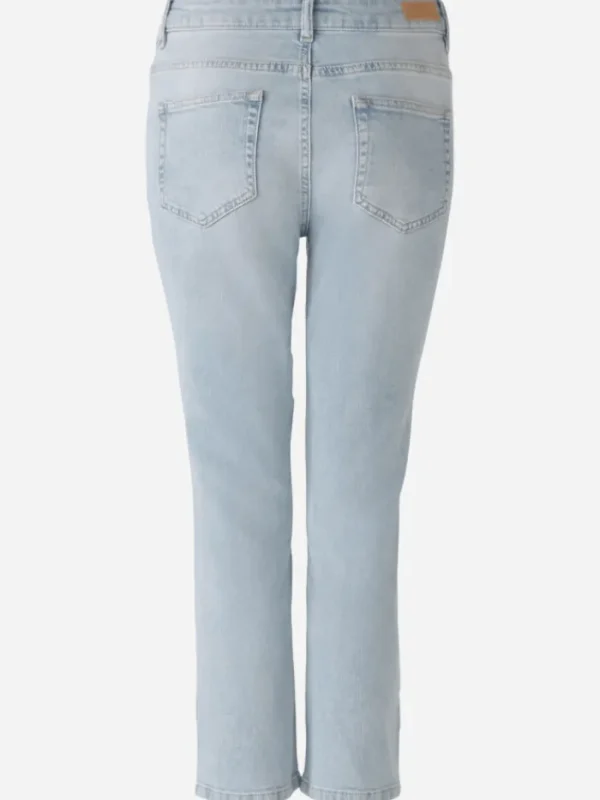 Oui Gifts Under £100^Cropped Mid Waist Jeans In Light Blue 87534 Col 5300