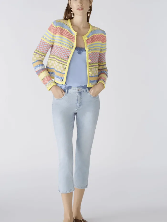 oui_cropped_mid_waist_jea_3.webp Oui Gifts Under £100^Cropped Mid Waist Jeans In Light Blue 87534 Col 5300