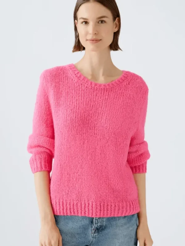 Oui Knitwear | Gifts Under £100^Jumper With Wool And Mohair In Pink 89198 Col 3374