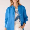 Oui Tops | Gifts Under £100^Linen Shirt in Azure Blue 78867 5288