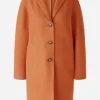 Oui Coats And Jackets | Luxury Gifts^Mayson Women's Coat Boiled Pure New Wool in Cherry Tomato 79918 Co