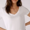 Oui Sweatshirts And T-Shirts | Tops^Optic White V Necked T Shirt 76717 1002