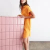 Oui Dresses | Gifts Under £100^Orange Linen Cotton Patch Dress 78897 2750