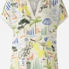 Oui Tops | Gifts Under £100^Patterned V Neck Blouse 87599 Col 0105