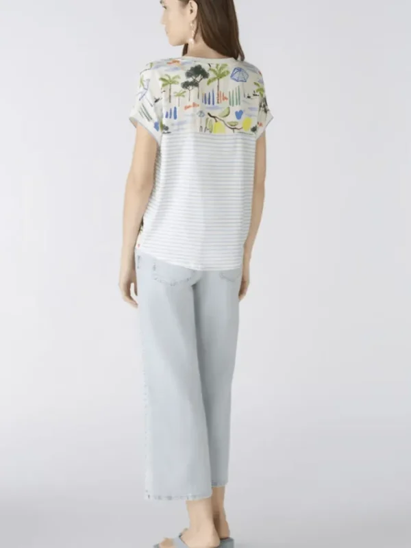 Oui Tops | Gifts Under £100^Patterned V Neck Blouse 87599 Col 0105