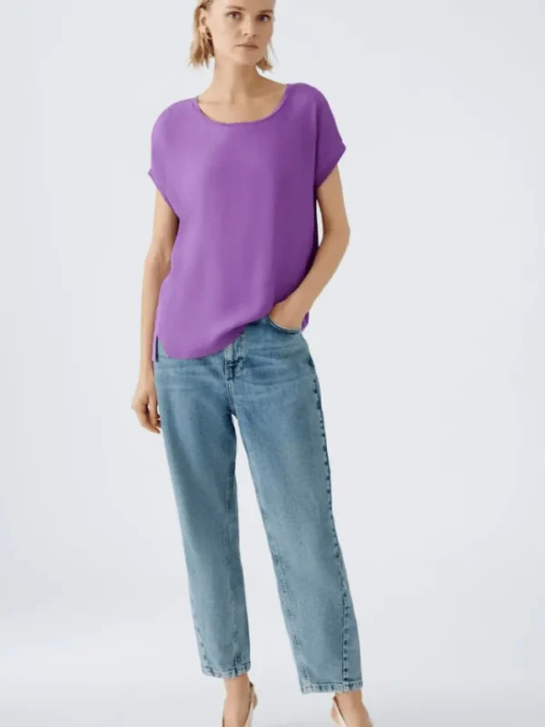 Oui Tops | Gifts Under £100^Women's AYANO Blouse Shirt In Bright Violet 88335 Col 4364