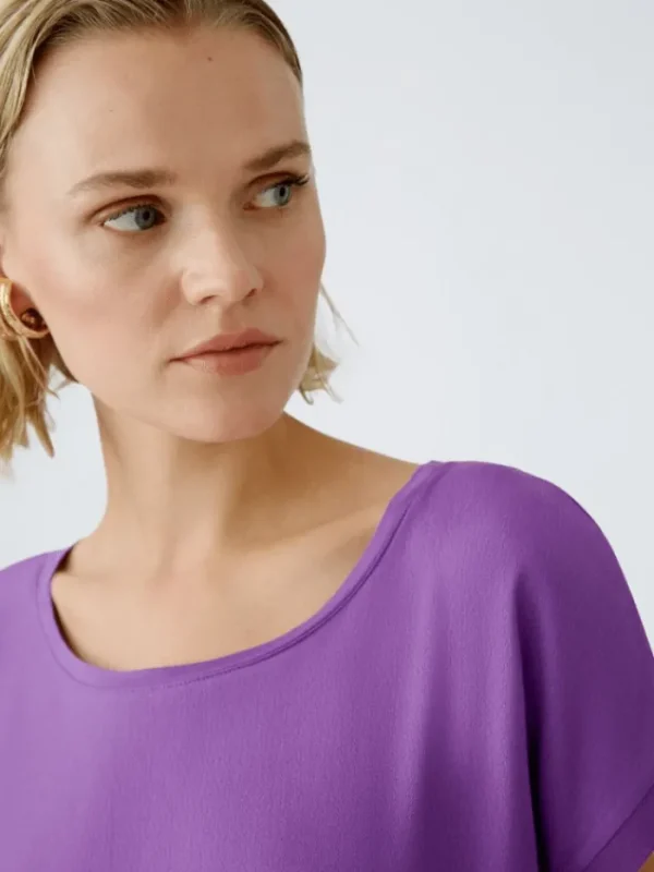 Oui Tops | Gifts Under £100^Women's AYANO Blouse Shirt In Bright Violet 88335 Col 4364