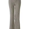 Oui Trousers | Gifts Under £250^Women's Checked Kick Flare Trousers 90590 Col 0991