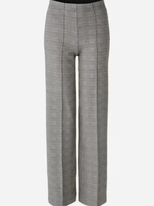 Oui Trousers | Gifts Under £250^Women's Checked Pull On Trousers 89784 Col 0991