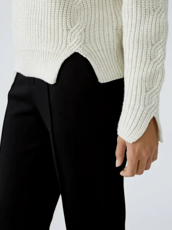 Oui Knitwear | Gifts Under £250^Women's Light Grey Chunky Knit Jumper 90781 Col 9001
