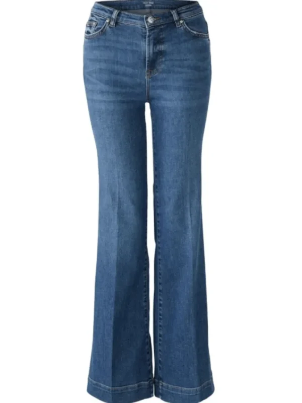Oui Gifts Under £250^Women's Mid Blue Bootcut Denim Jeans 90911 Col 5500