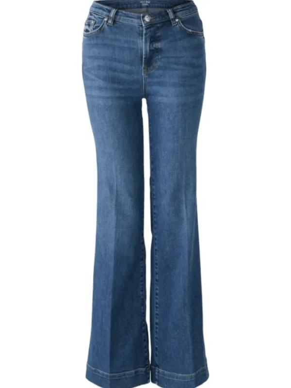 Oui Gifts Under £250^Women's Mid Blue Bootcut Denim Jeans 90911 Col 5500