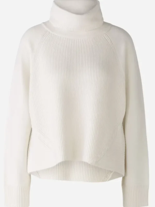 Oui Knitwear | Gifts Under £250^Women's Off White Jumper In Viscose Blend 89173 Col 1021
