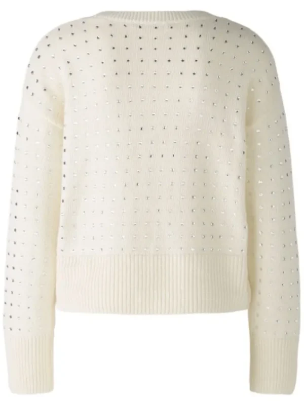 Oui Knitwear | Gifts Under £250^Women's Round Neck Jumper With Glittering Stones 91117 Col 1042