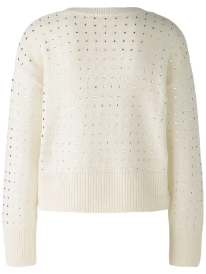 oui_womens_round_neck_jum_1-1.webp Oui Knitwear | Gifts Under £250^Women's Round Neck Jumper With Glittering Stones 91117 Col 1042