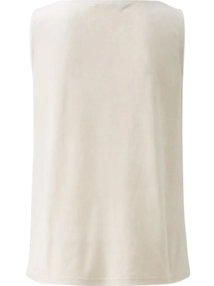 oui_womens_sleeveless_gol_3.webp Oui Party Wear | Tops^Women's Sleeveless Golden Glitter Sequin Top 91039 Col 0767