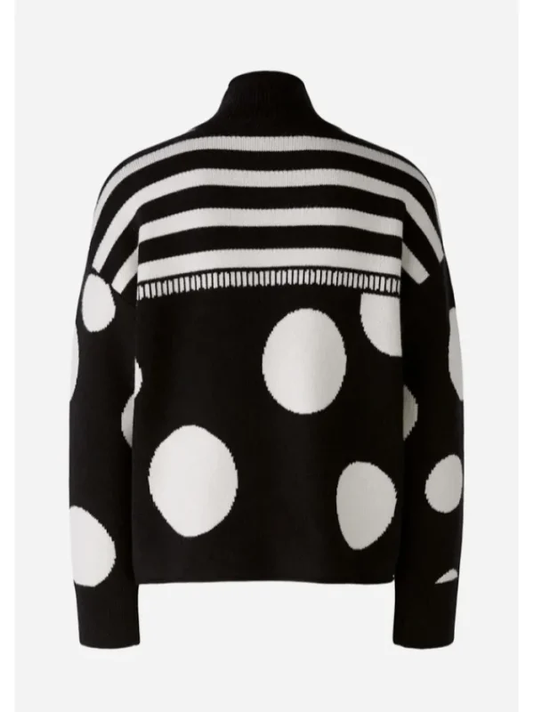 Oui Knitwear | Gifts Under £250^Women's Spots And Stripes Patterned Jumper 90168 Col 0991