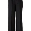 Oui Trousers | Gifts Under £250^Women's Wide Leg Black Trousers 90598 Col 9990